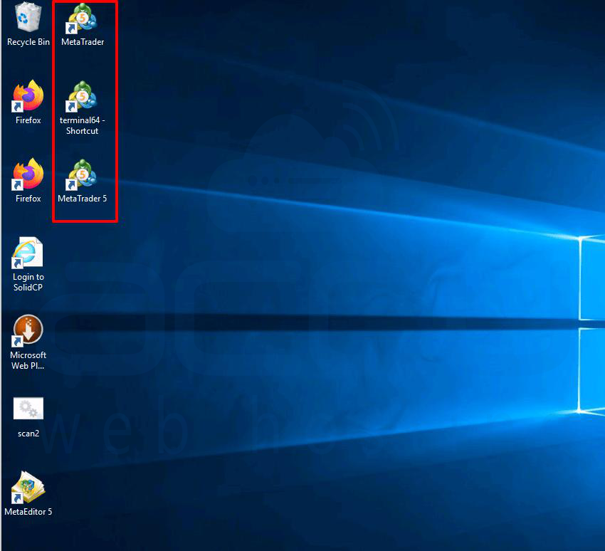 3 terminals of MetaTrader