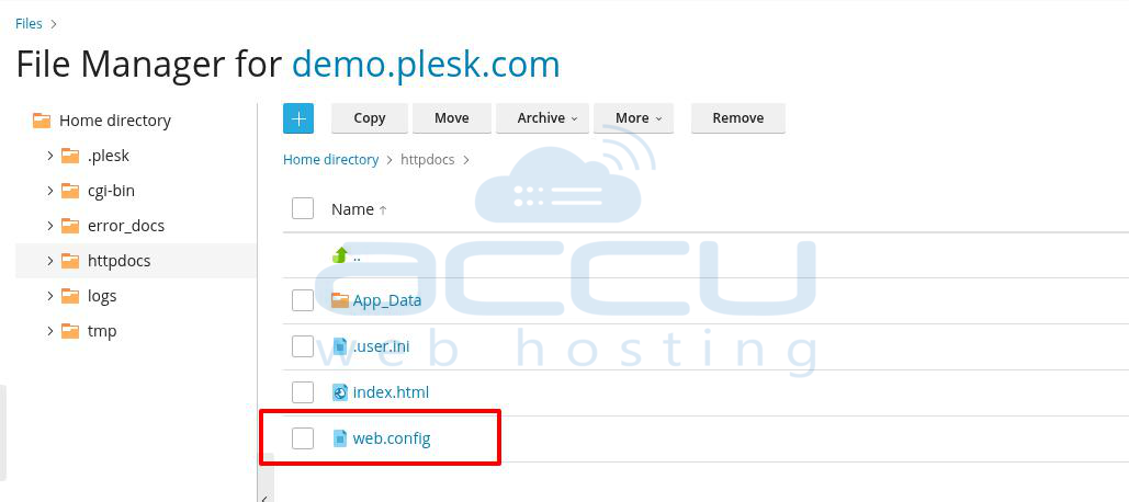 Editing web.config file