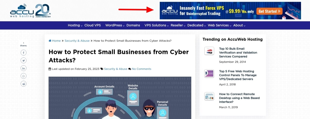 AccuWeb Hosting Header Banner