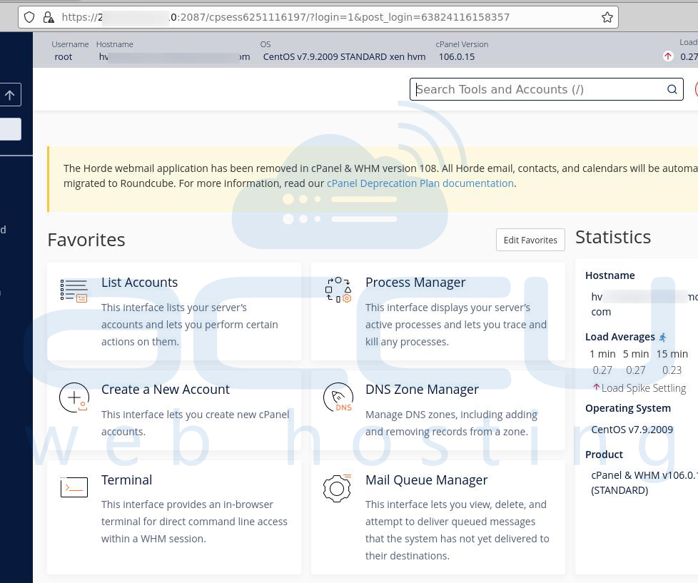 How to access WHM panel without root password? Knowledgebase