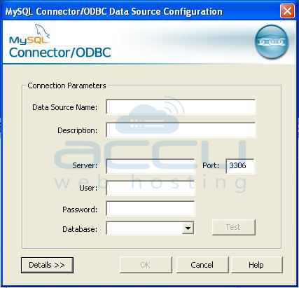 MySQL ODBC Window Datasource Config