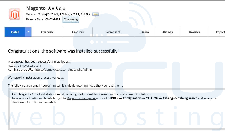 Magento Installed Successfully