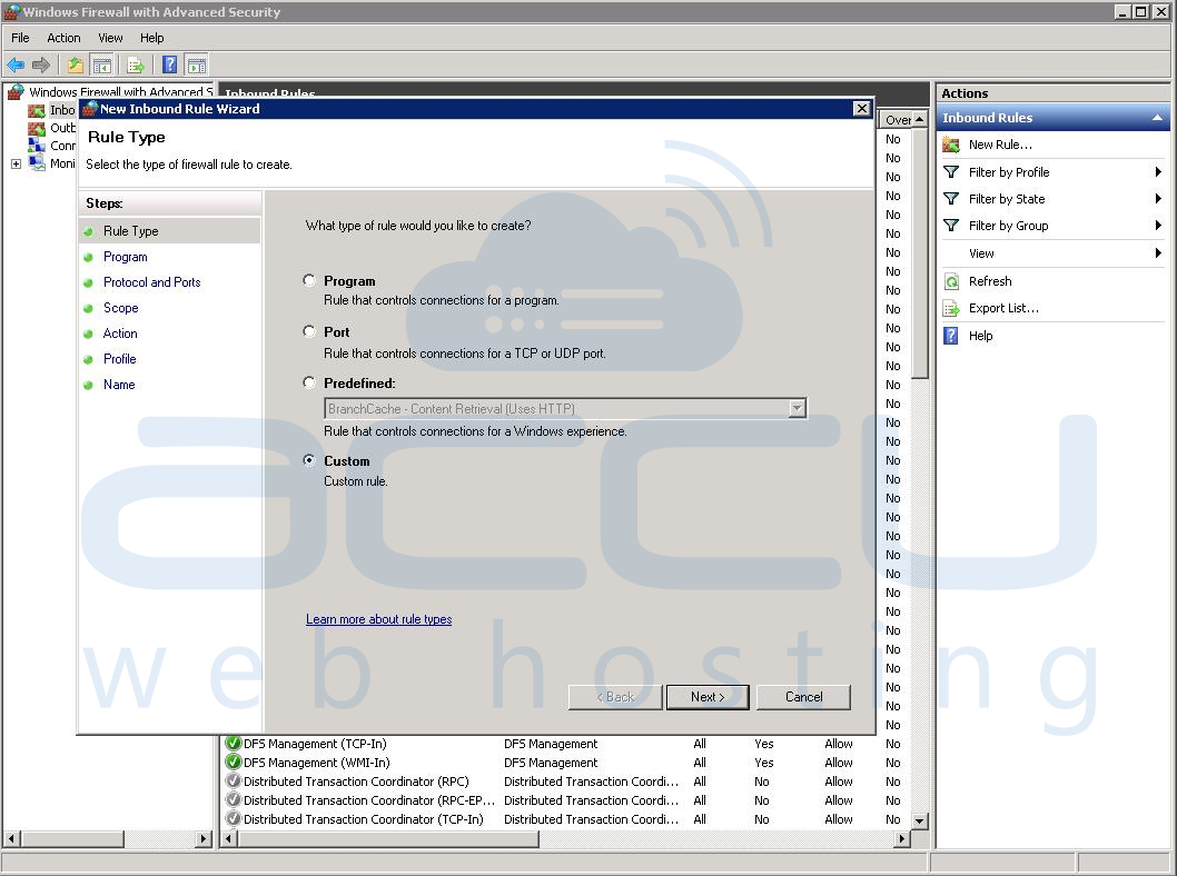 How To Configure The Windows Firewall To Allow Only Specific Ip Address To Connect Your Ports Knowledgebase Accuwebhosting