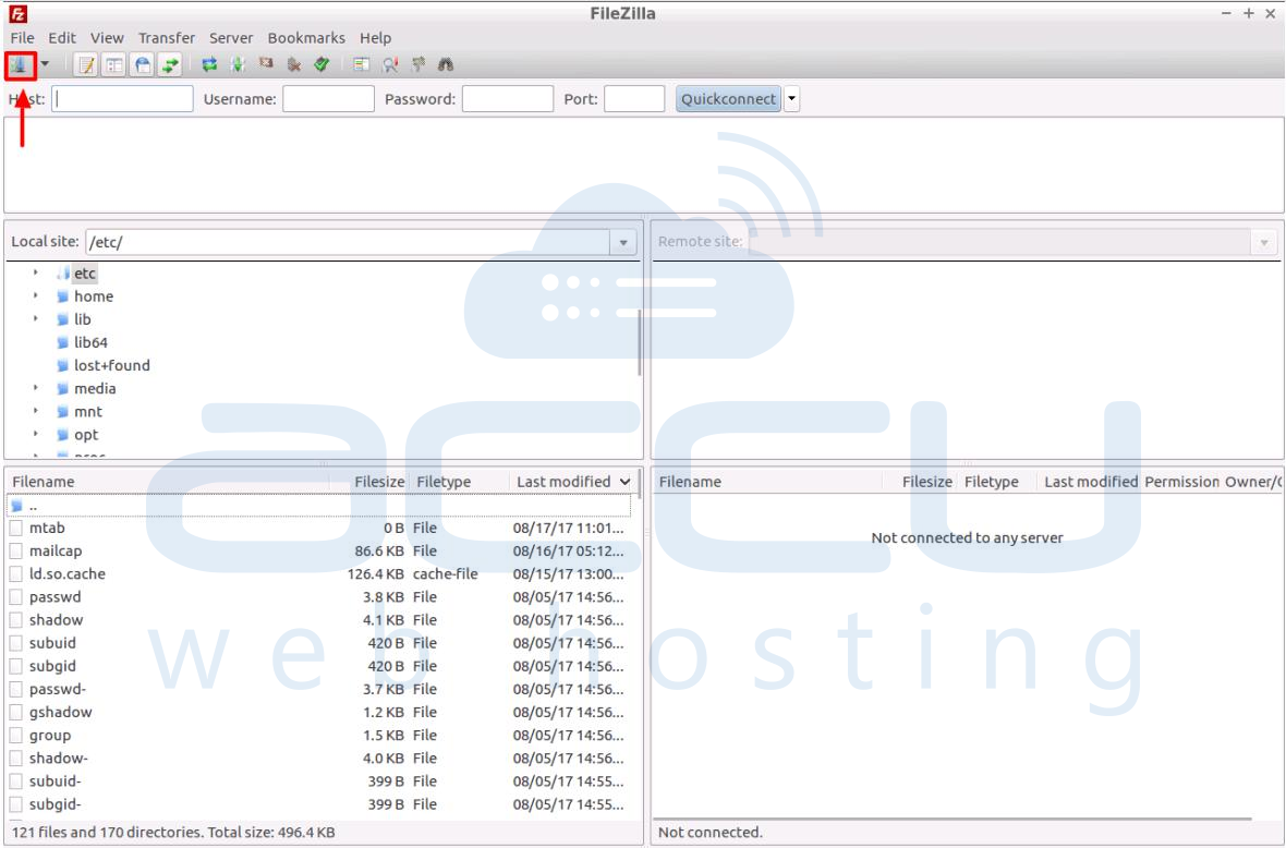 Create new sftp connection