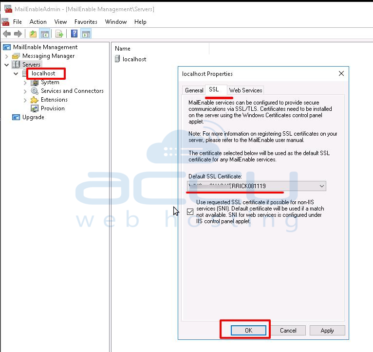 Default SSL Certificate