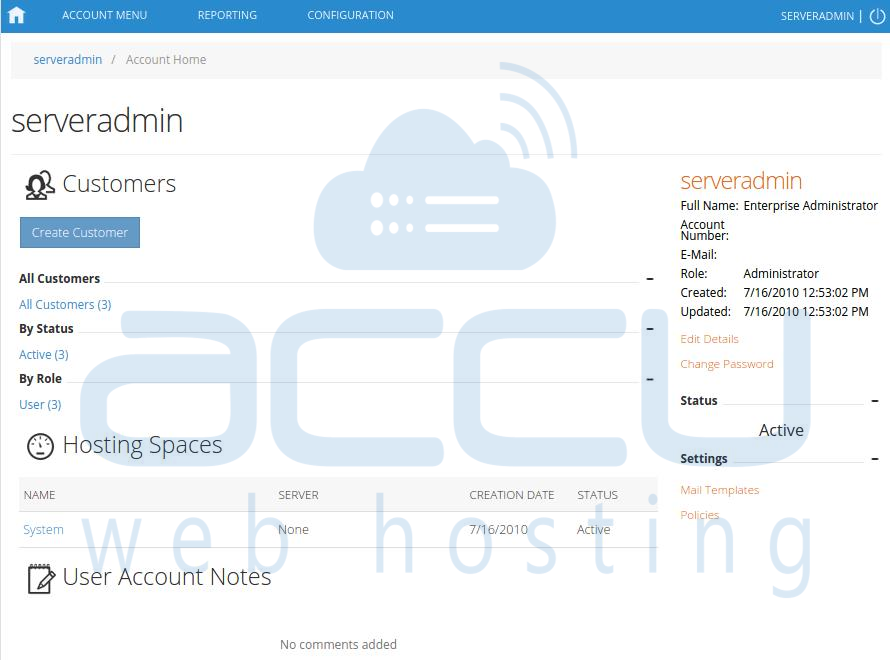 WebsitePanel Home