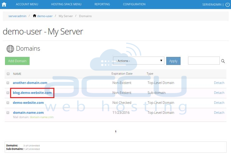 Subdomain Added
