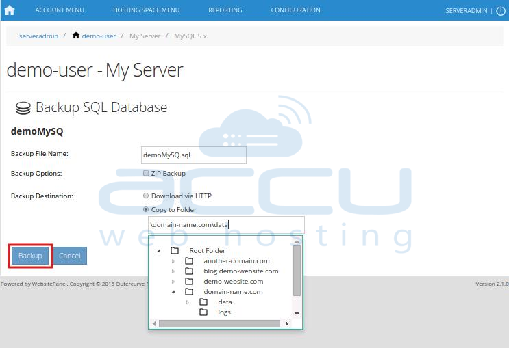 Backup Database
