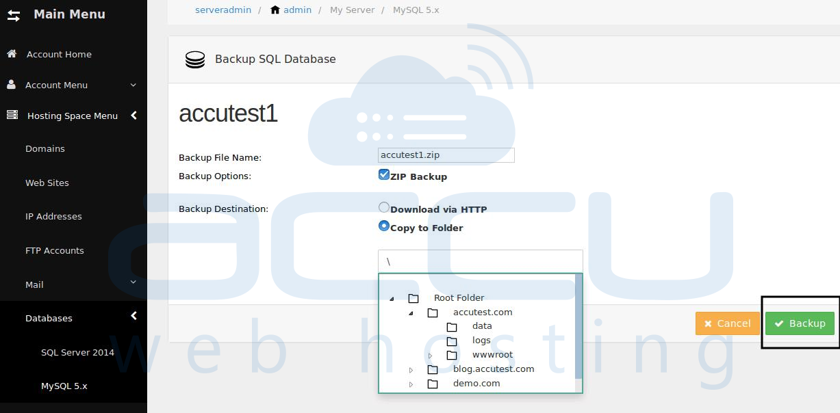 Backup Database