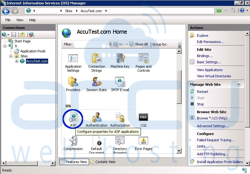 apply certificate iis to to change session How from ASP IIS 7 timeout