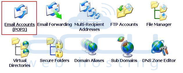 Select Email Accounts Option