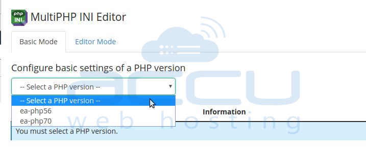 Select PHP Version