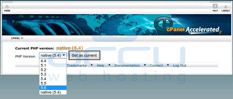 Change PHP Version