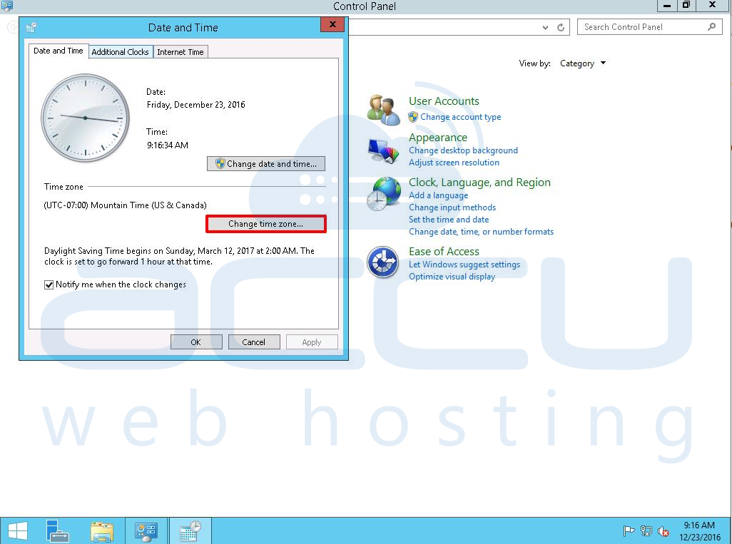 How to Change TimeZone in Windows? Knowledgebase AccuHosting