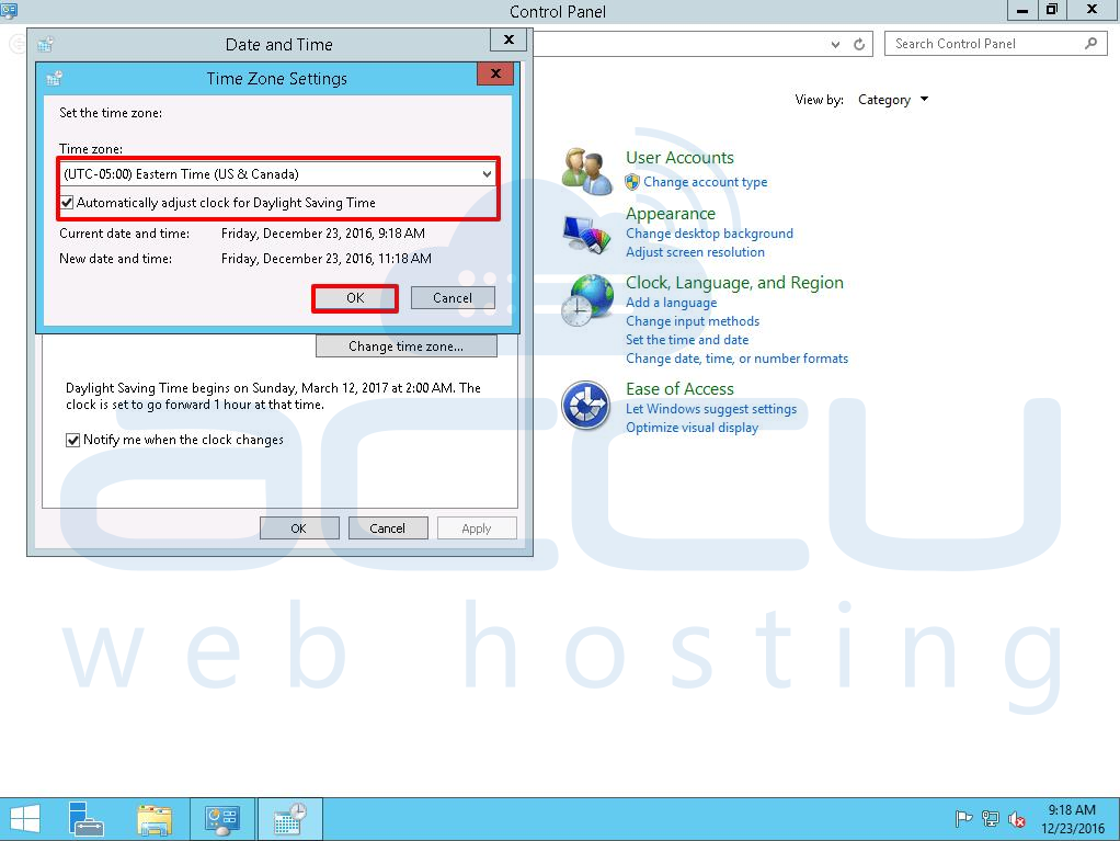 How to Change TimeZone in Windows? - Knowledgebase - AccuWebHosting