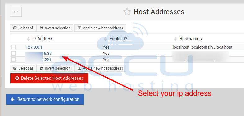 Select IP Address