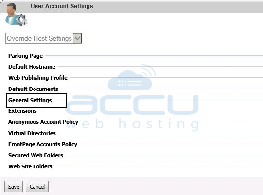 Go to General Settings
