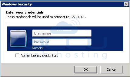 Enter Username and Password to Connect to VPS