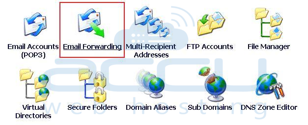 Select Email Forwarding Option