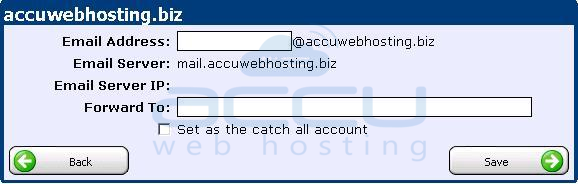 Specify Details to Create a New Email Forwarding