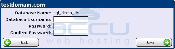 Specify Required Details to Create a Database User