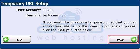 Temporary URL Set up