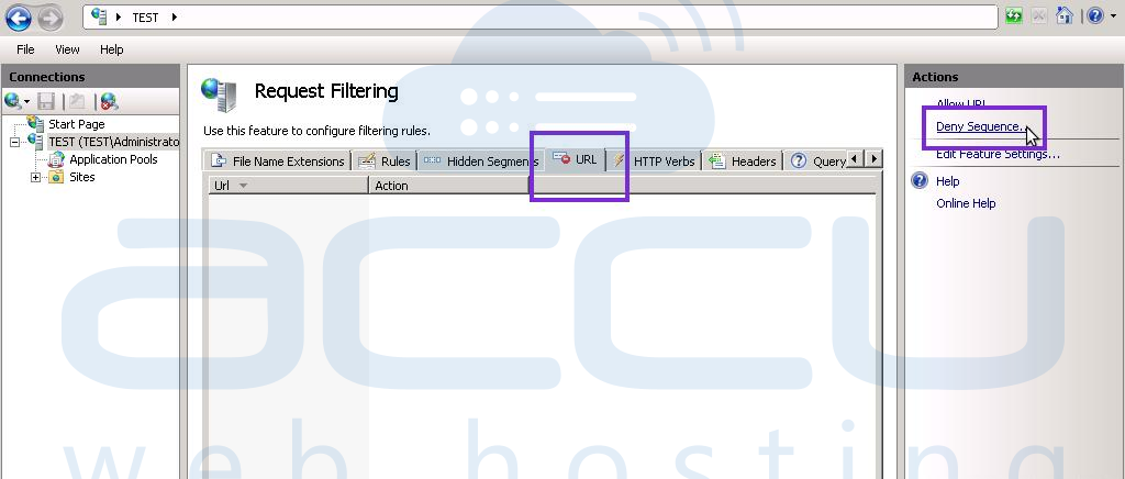Click on Deny Sequence Link