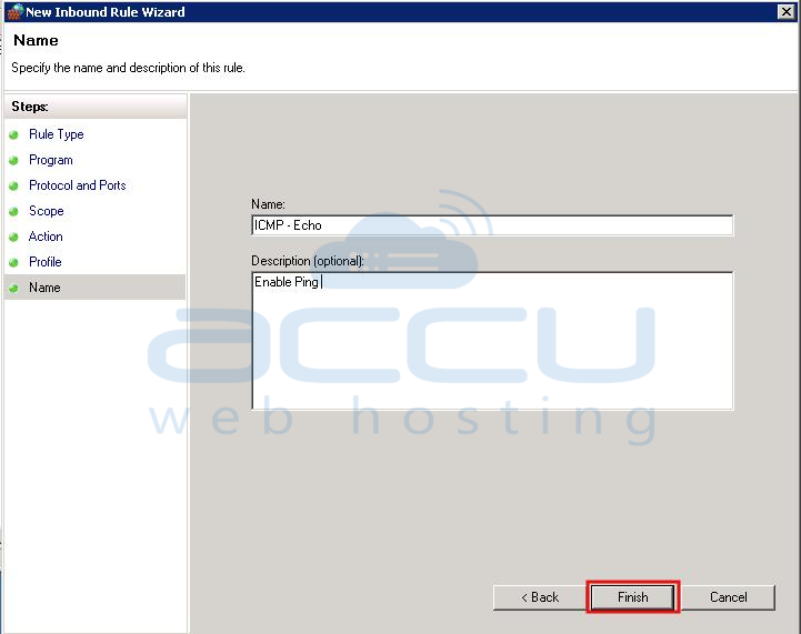 Enable ping on windows server 2012 r2