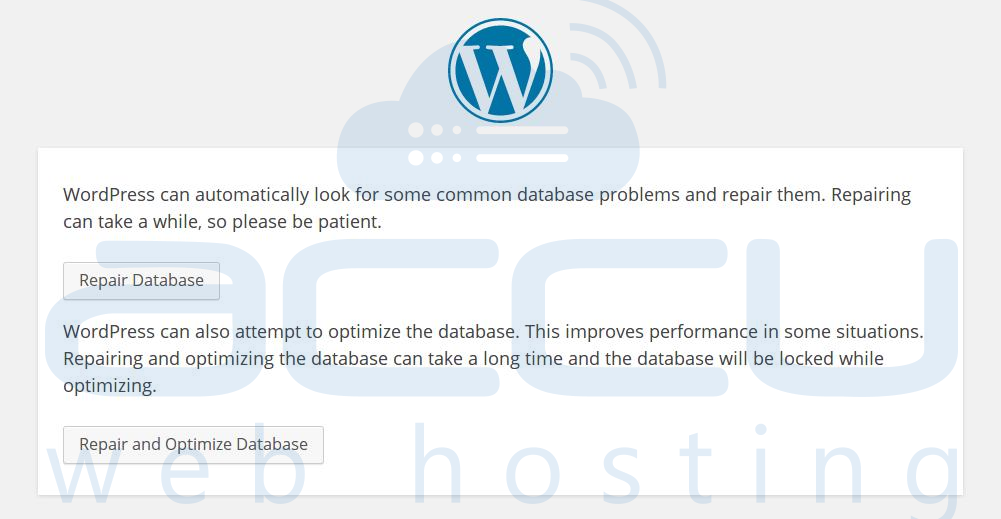 Wordpress Database Repair