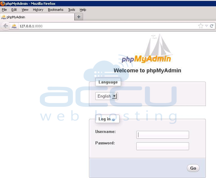 phpmyadmin default login