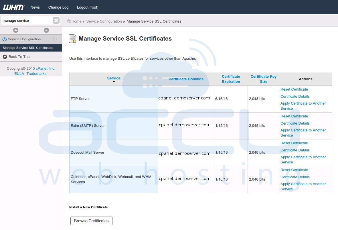 download cert cpanel