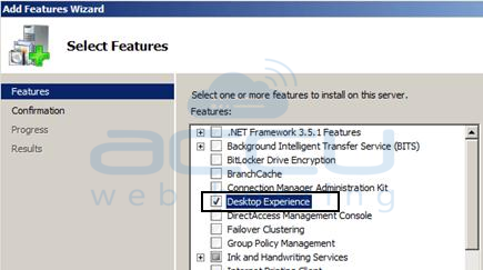 Add Desktop Experience Windows Server 2008