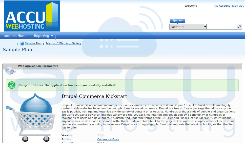 Successful Installation of Drupal