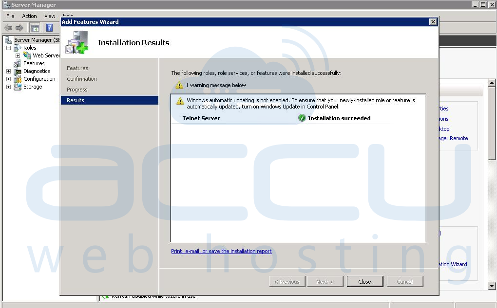 install telnet server windows 7