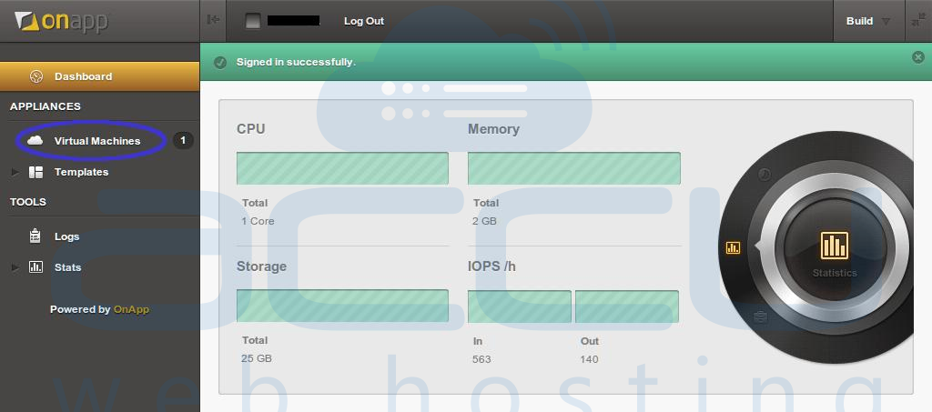 OnApp Dashboard