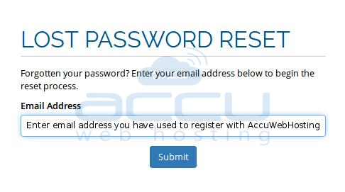 Lost Password Reset