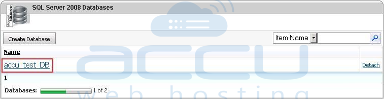 Click on MSSQL Database Name which You Need to Restore