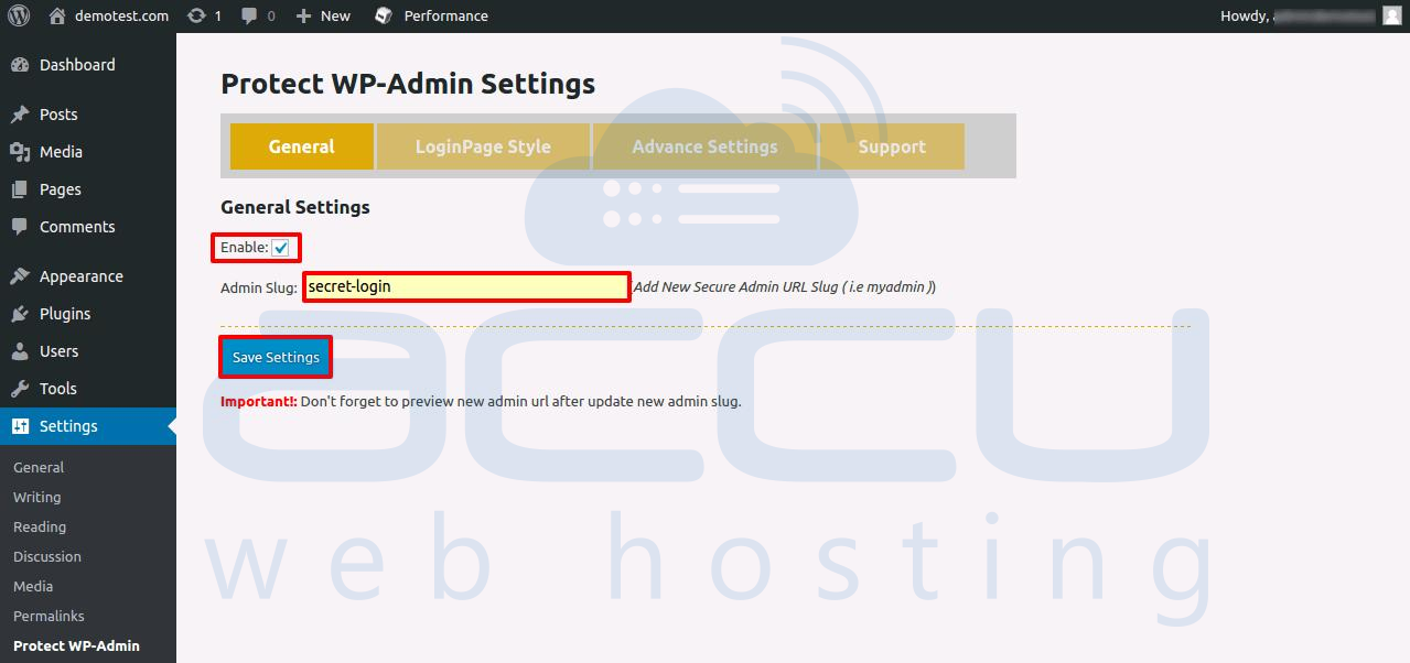 Plugin Settings