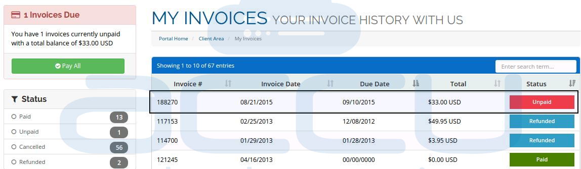 List Invoices