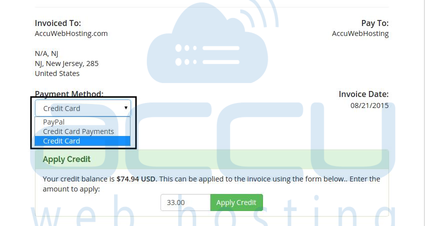 Select Payment Method