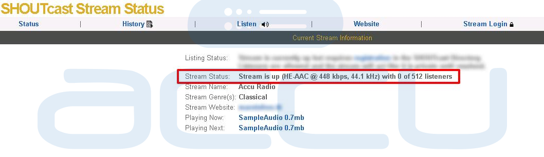 Stream Status
