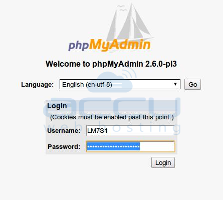Provide Database Credentials to Login
