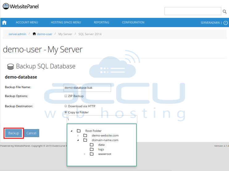 Backup Database