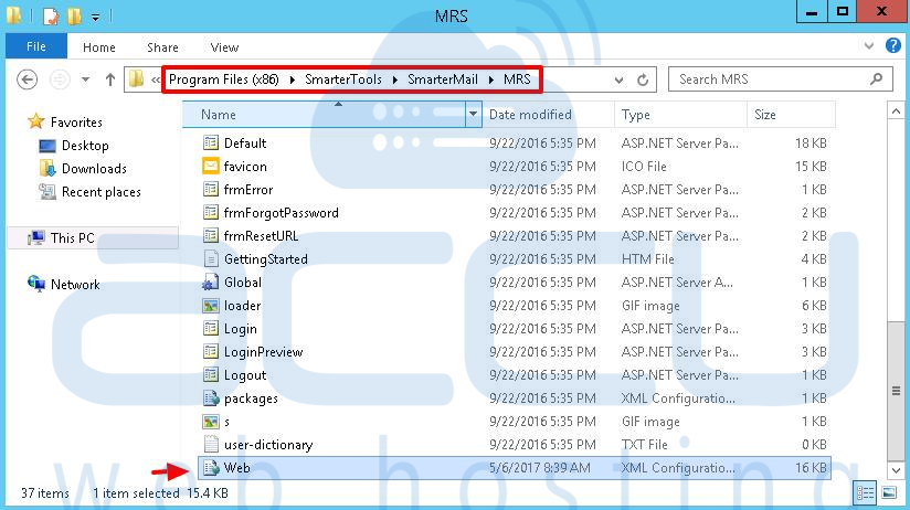 SmarterMail locate the path